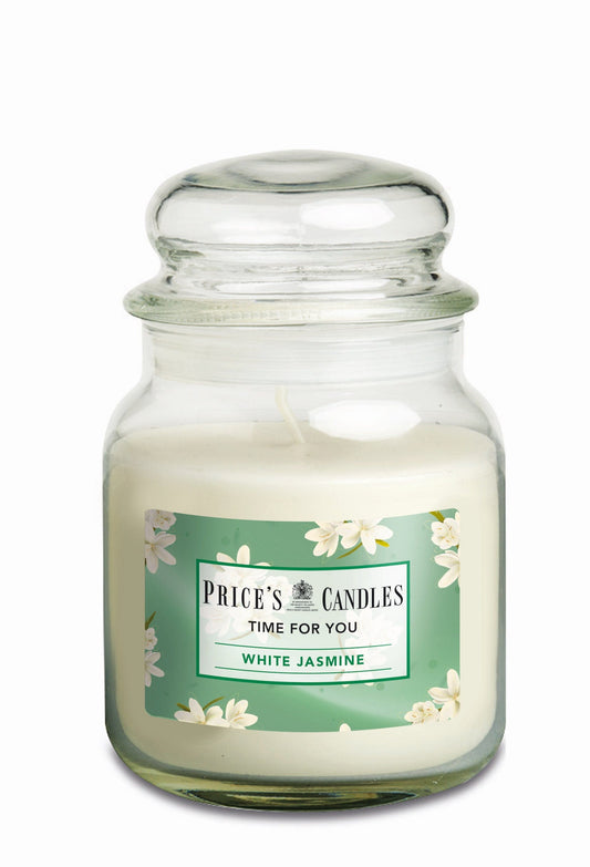 Bricocenter CANDLE IN JAR TIME FOR YOU 50-60H JASMINE WHITE