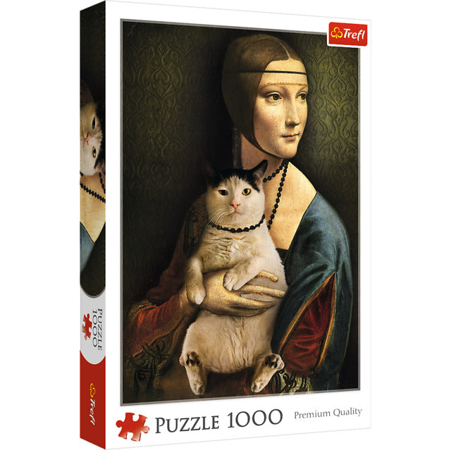 Puzzles - 1000 - Lady with a cat