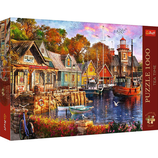 Puzzle da 1000 Pezzi Premium Plus - Tea Time: Seaside Harbour