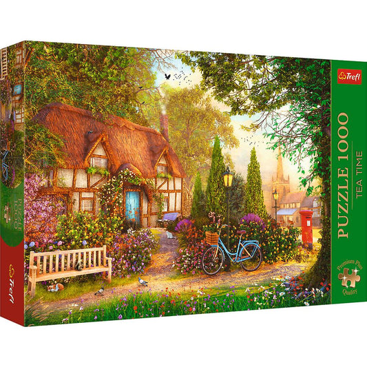 Puzzle da 1000 Pezzi Premium Plus - Tea Time: Thatched Cottage