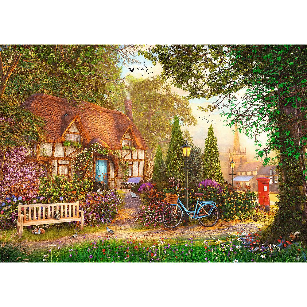 Puzzle da 1000 Pezzi Premium Plus - Tea Time: Thatched Cottage