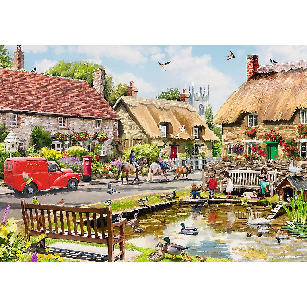 1000 Piece Premium Plus Puzzle - Tea Time: Summer Village