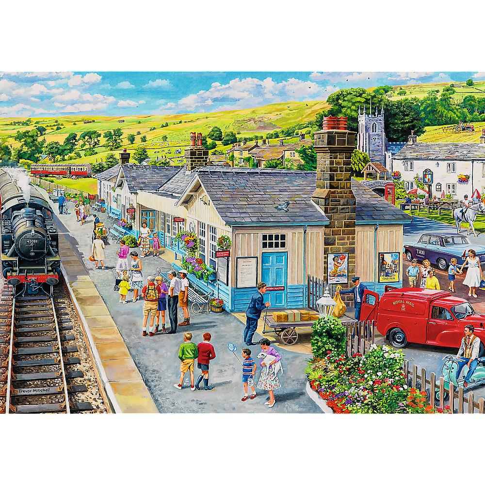 Puzzle da 1000 Pezzi Premium Plus - Tea Time: The Village Station