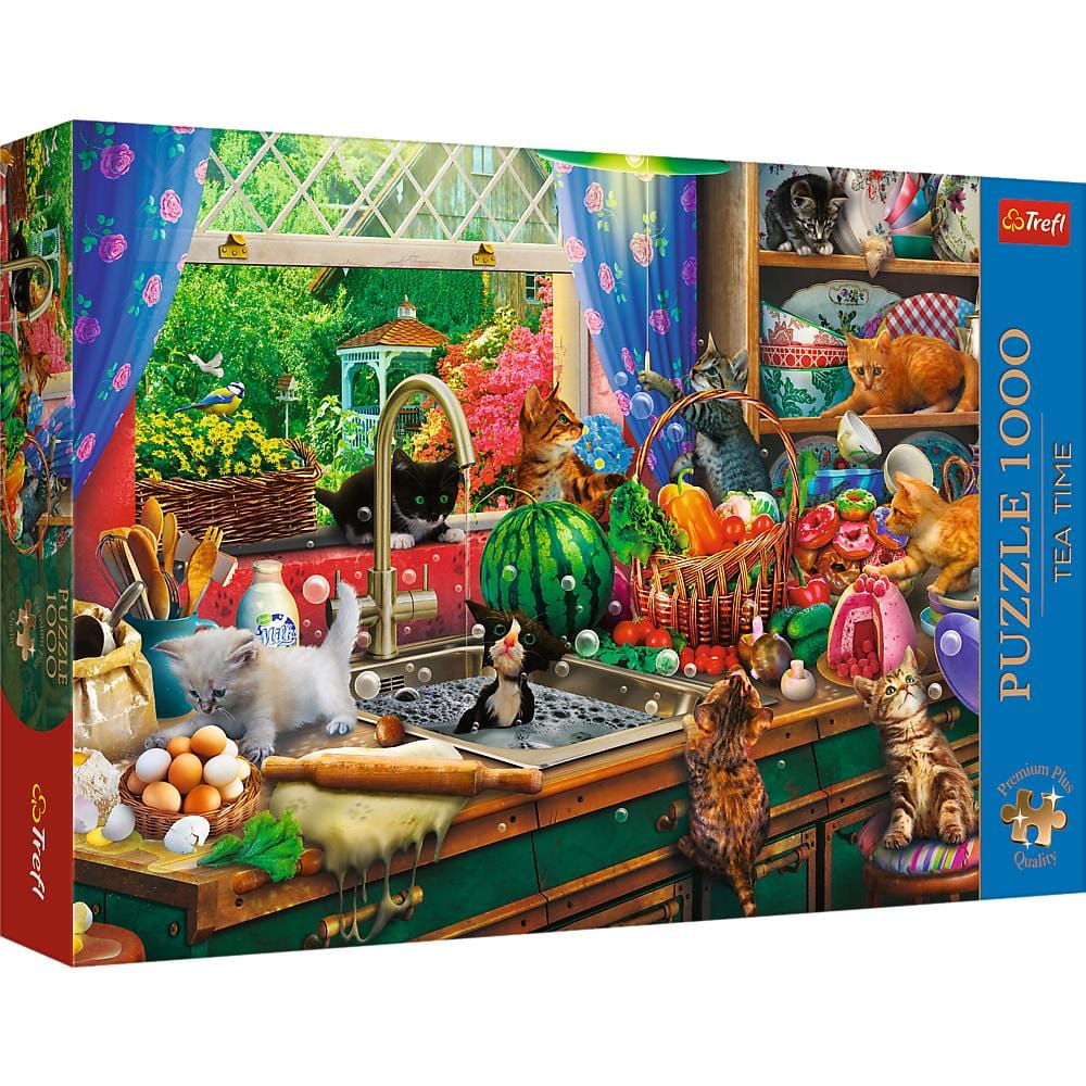 Toys Puzzle da 1000 Pezzi Premium Plus - Tea Time: Troublemaker Kittens