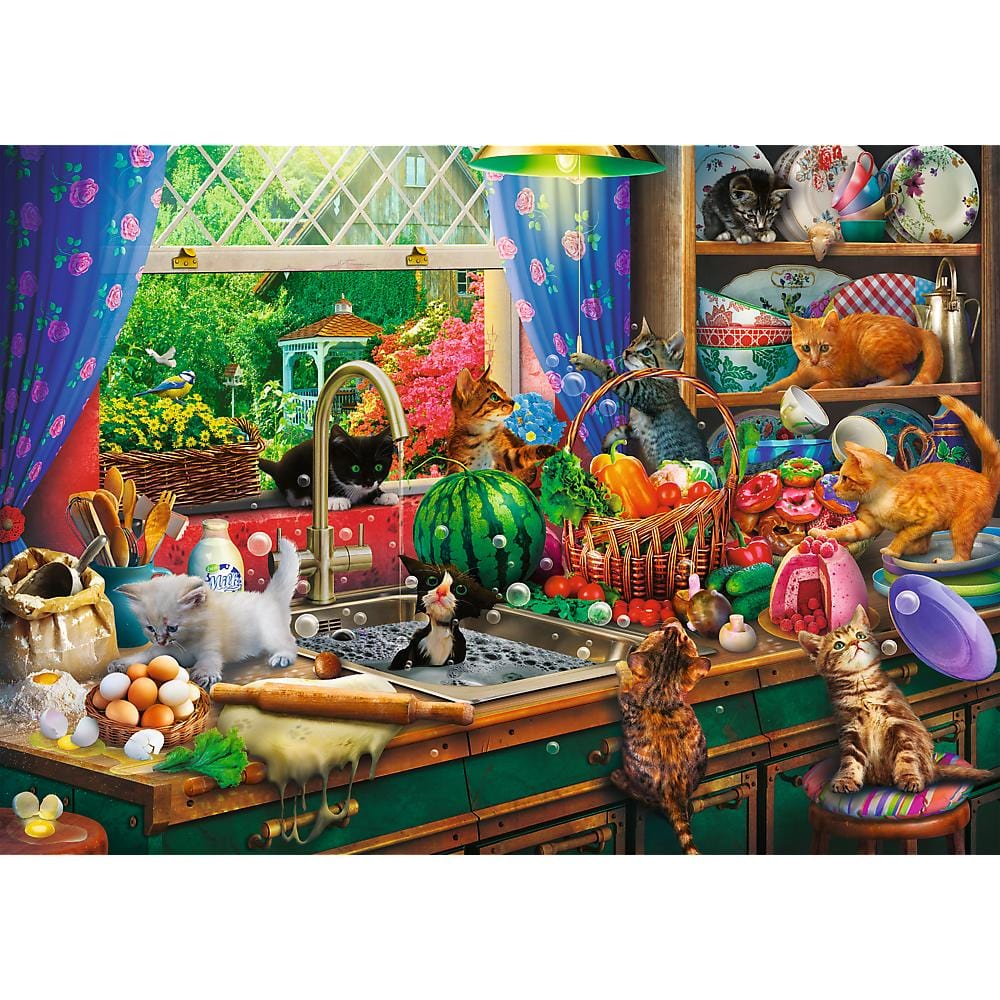 Toys Puzzle da 1000 Pezzi Premium Plus - Tea Time: Troublemaker Kittens