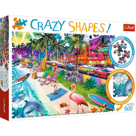 Toys Crazy Shapes 600 Piece Puzzle - Miami Beach