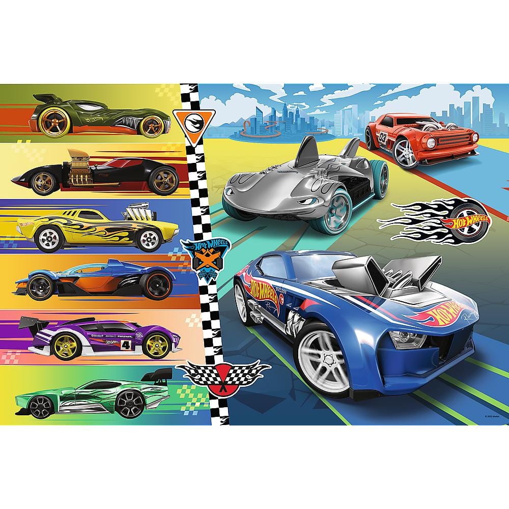 Toys Puzzle da 24 Pezzi Maxi - Hot Wheels: Fast Hot Wheels