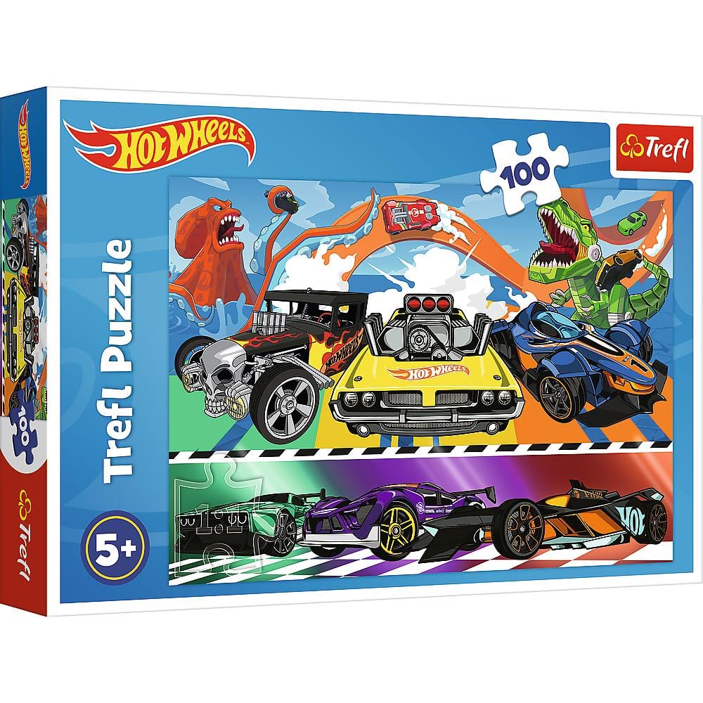 Toys Puzzle da 100 Pezzi - Hot Wheels: Speeding Cars