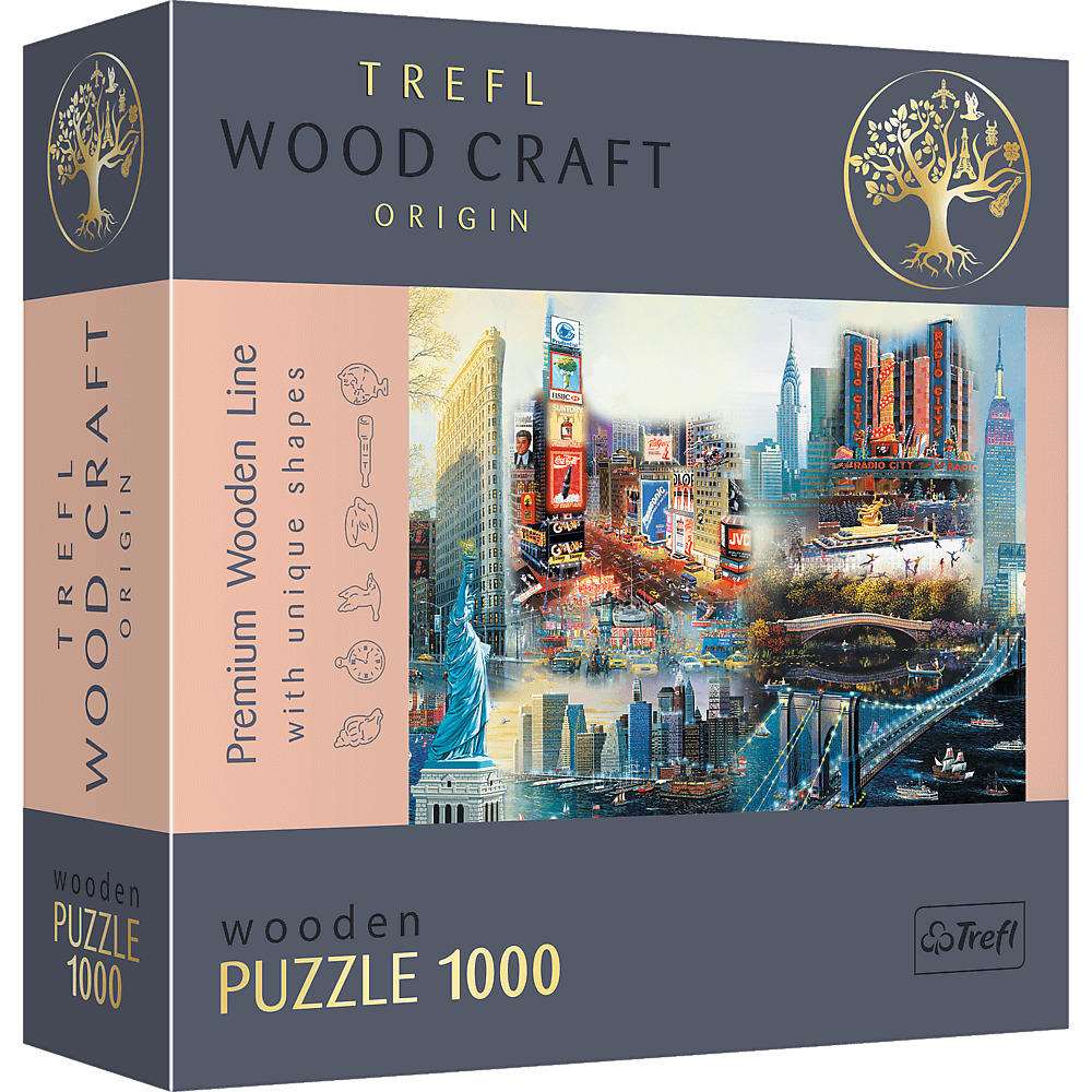 1000 Piece Woodcraft Puzzle New York: Collage - best price from Maltashopper.com TRF20147