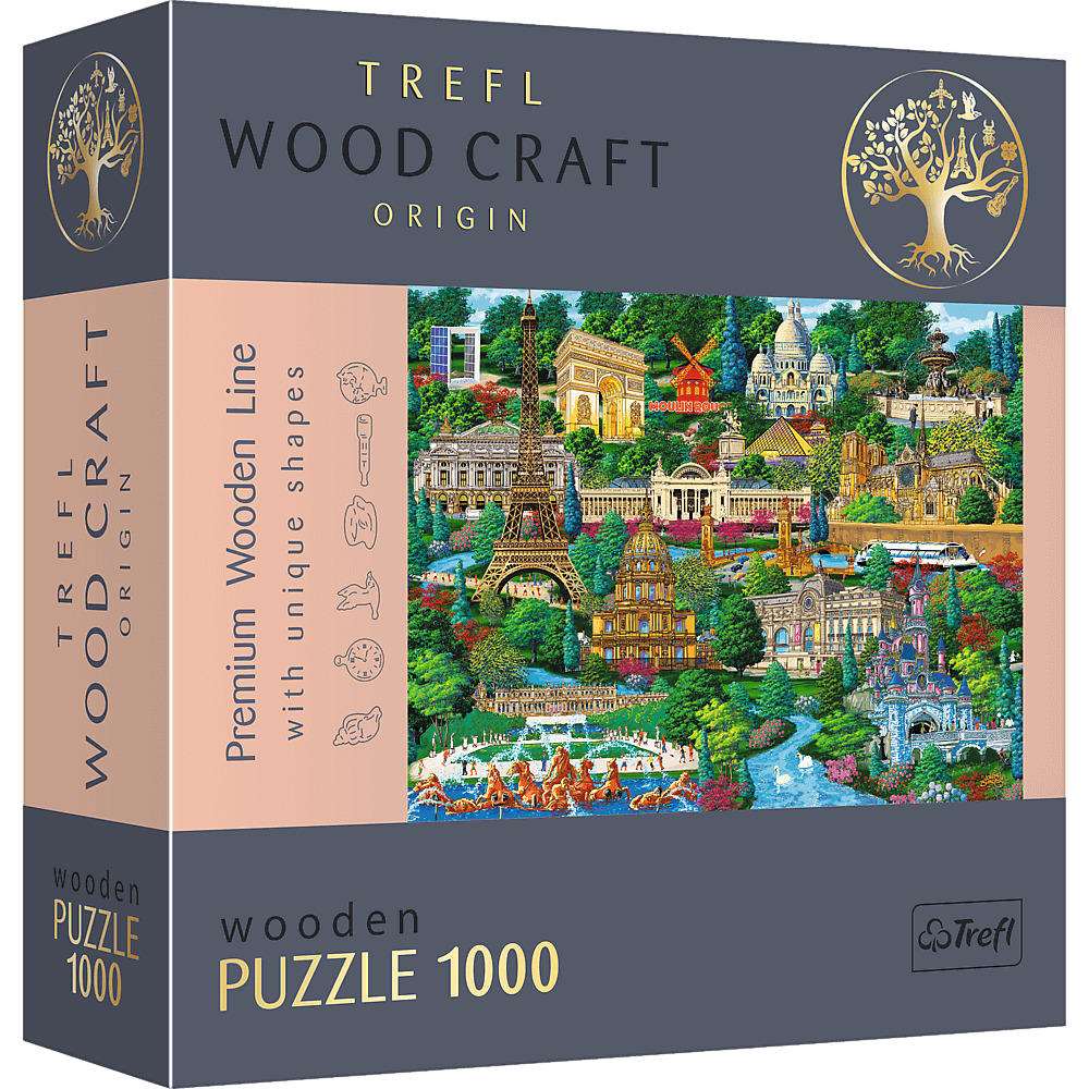 1000 Piece Woodcraft Puzzle Famous Places In France - best price from Maltashopper.com TRF20150