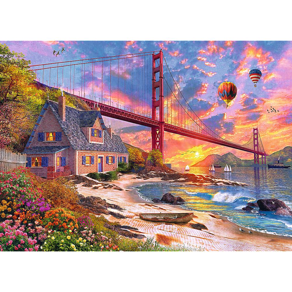 1000 Piece Puzzle - Sunset at Golden Gate