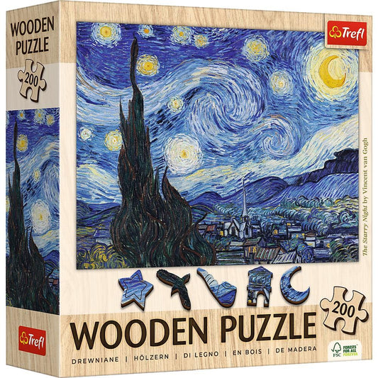 Toys 200 Piece Wooden Puzzle - Vincent van Gogh: The Starry Night