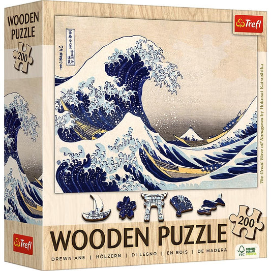 Toys Puzzle of 200 Pezzi in Legno - Hokusai Katsushika: The Great Wave of Kanagawa