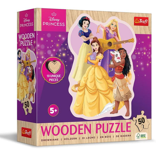 Toys 50 Piece Wooden Puzzle Contour - Disney Princess: Lovely Princesses