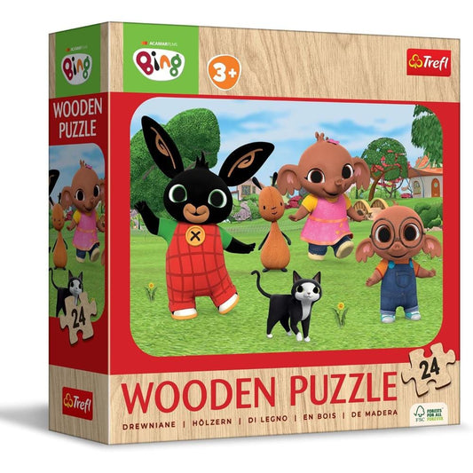 Toys 24 Piece Wooden Puzzle - Bing: Meet Bing