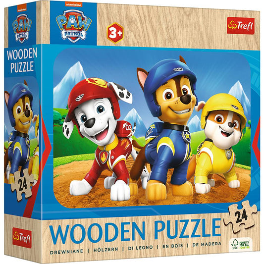 24 Piece Wooden Puzzle - Paw Patrol: Lovely Paw Patrol Team