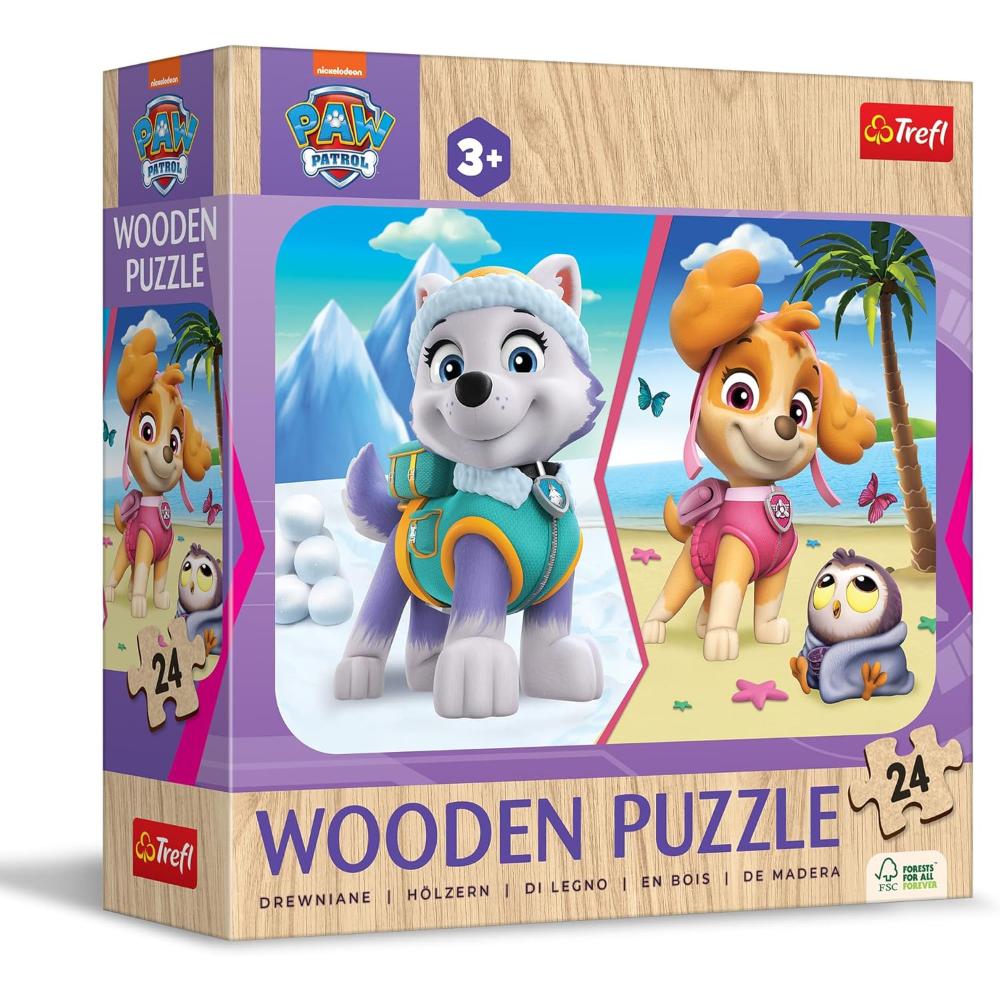 24 Piece Wooden Puzzle - Paw Patrol: Girl&#39s Paw Patrol