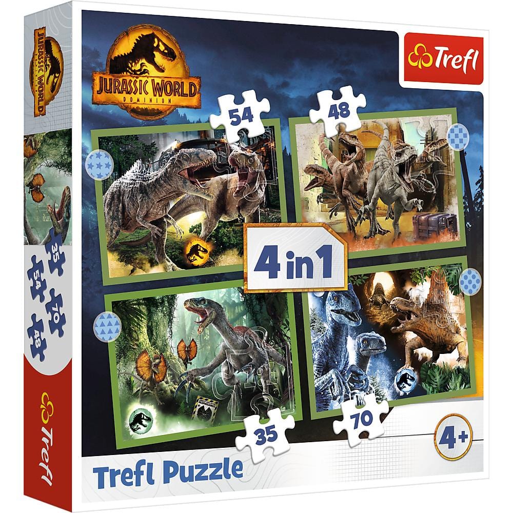 Toys 4 Puzzle in 1 - Jurassic World: Threatening Dinosaurs