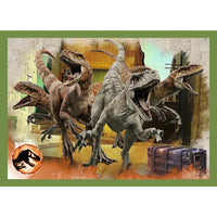 4 Puzzle in 1 - Jurassic World: Threatening Dinosaurs