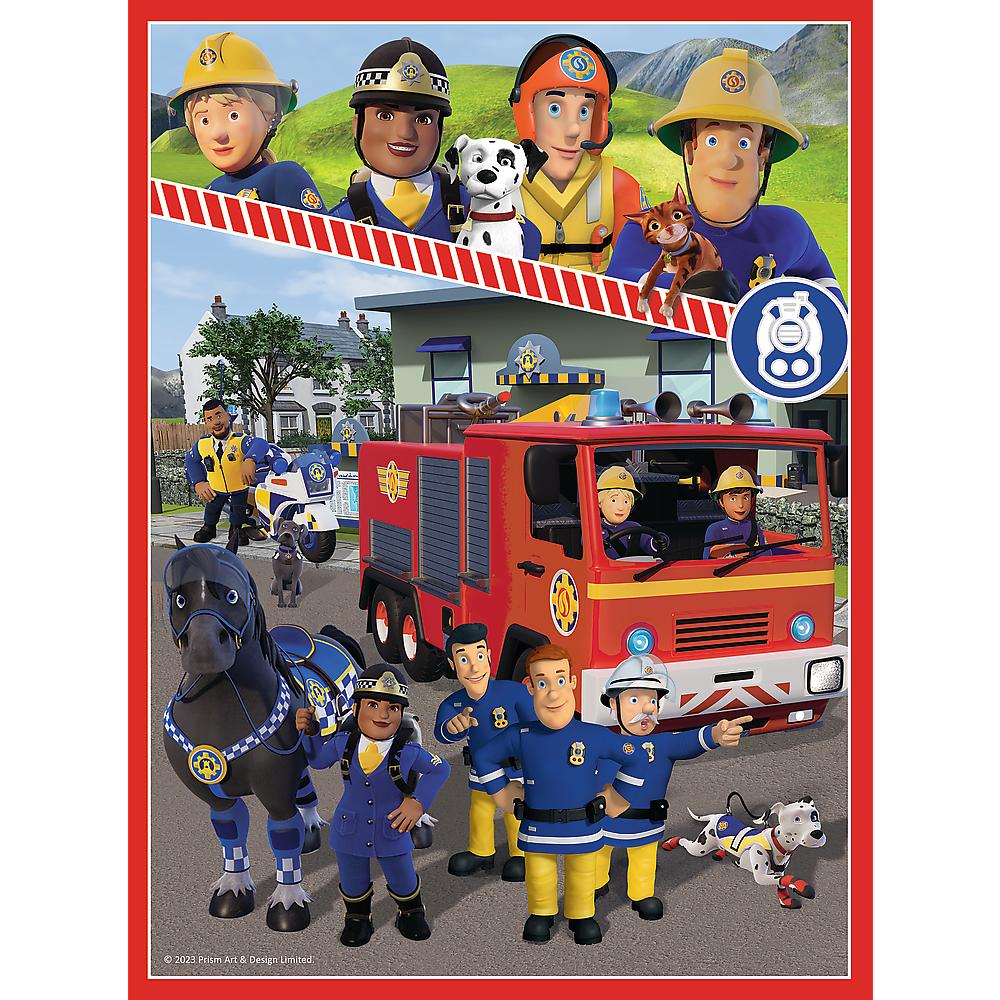 2 Puzzle in 1 + Memos - Fireman Sam's Squad