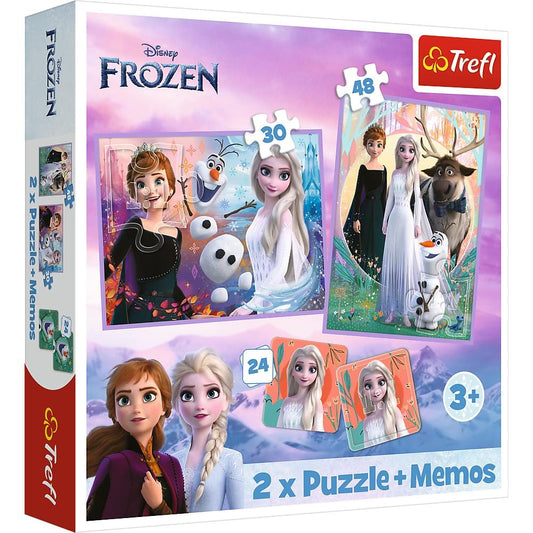 Toys 2 Puzzle in 1 + Memos - Frozen 2: Princesses in their Land