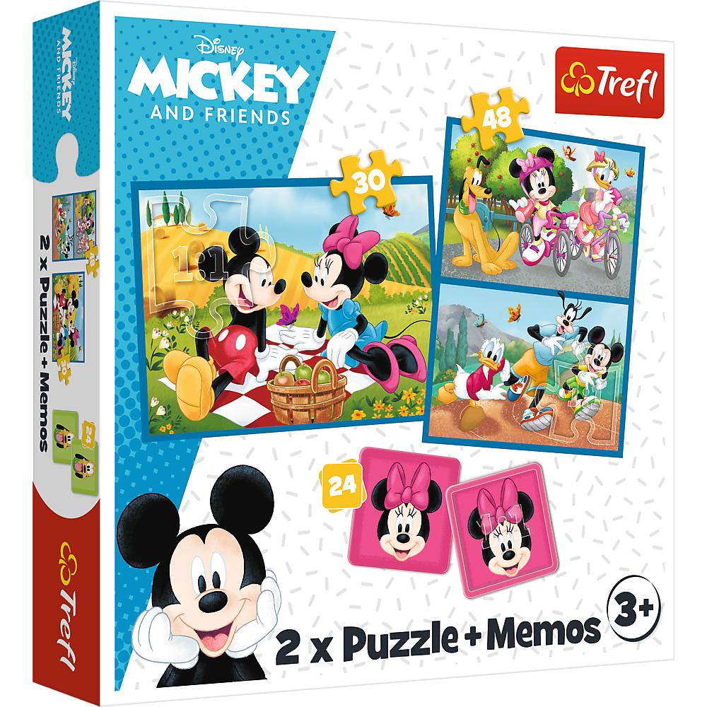 2 Puzzle in 1 + Memos - Meet the Disney Characters