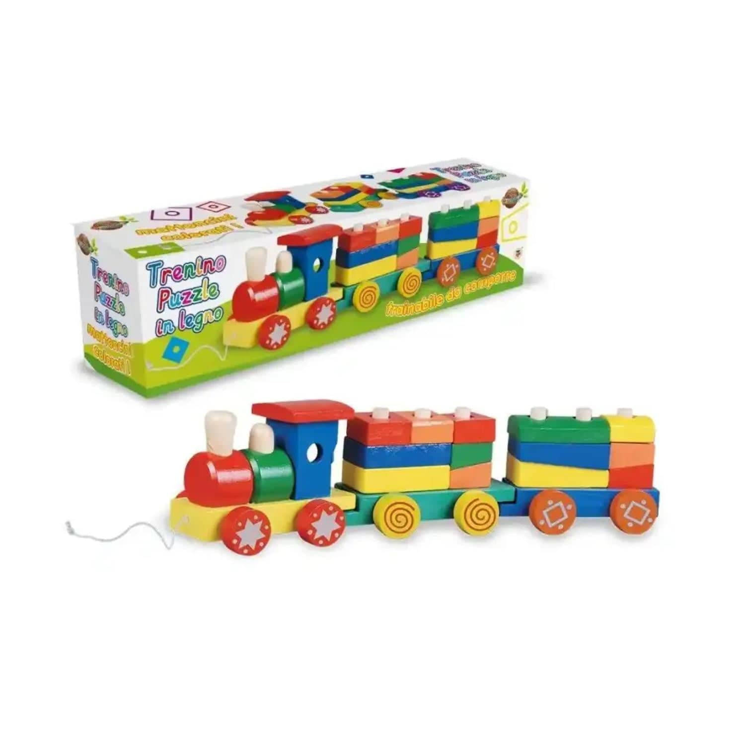 Toys MADE OF WOOD - PULL-AWAY TRAIN TO BE COMPOSED