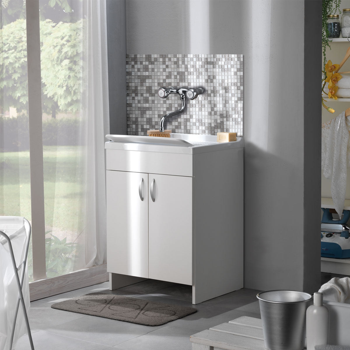 MADEIRA 60X50 WOODNON WASHBASIN VANITY UNIT KIT