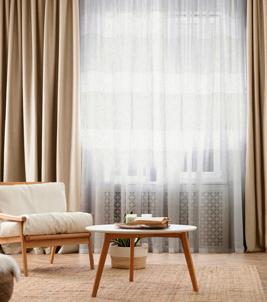 VIOLET WHITE FILTER CURTAIN 140X280CM WITH EYELETS