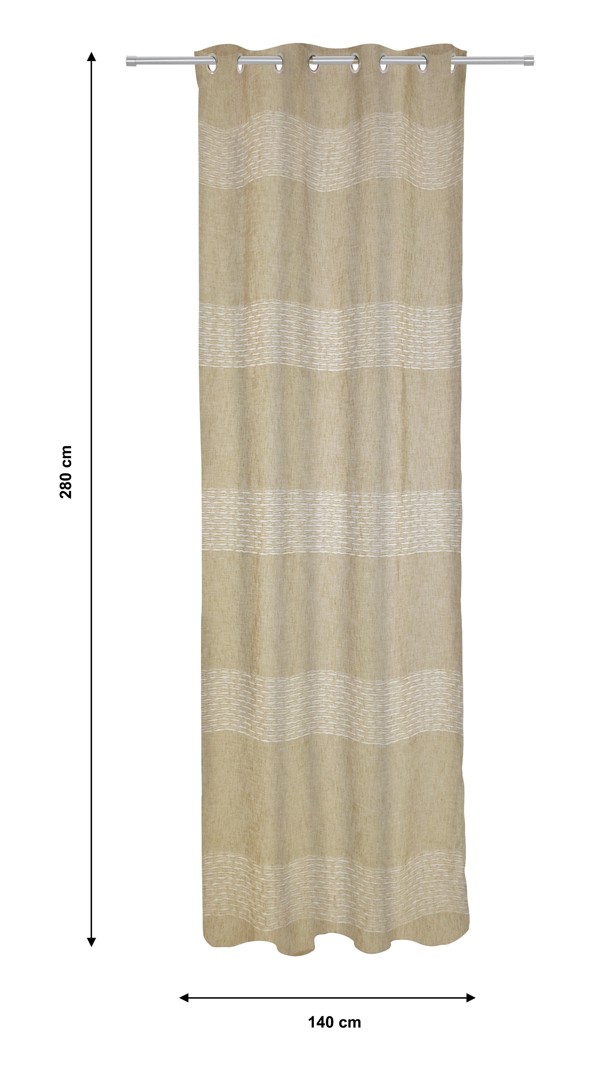 ECRU VIOLET FILTER CURTAIN 140X280CMC