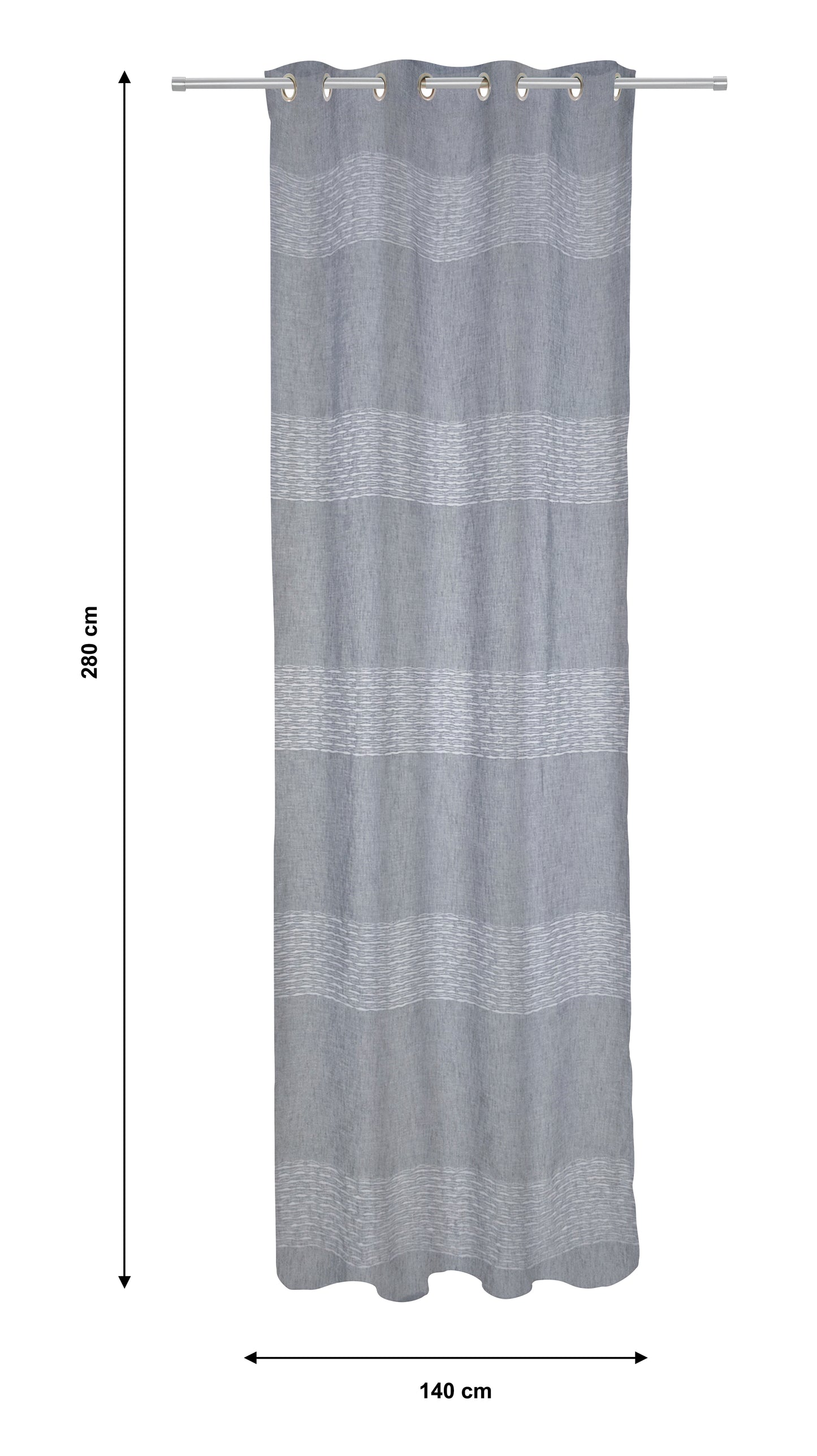 VIOLET GRAY FILTER CURTAIN 140X280CM WITH EYELETS