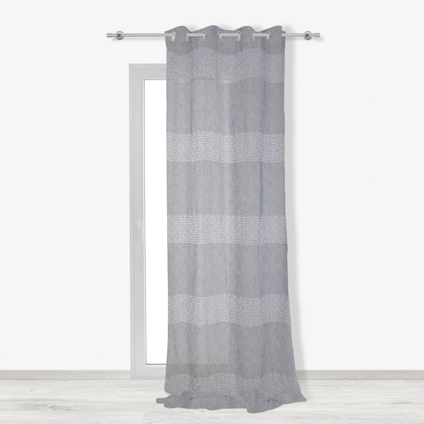 VIOLET GRAY FILTER CURTAIN 140X280CM WITH EYELETS
