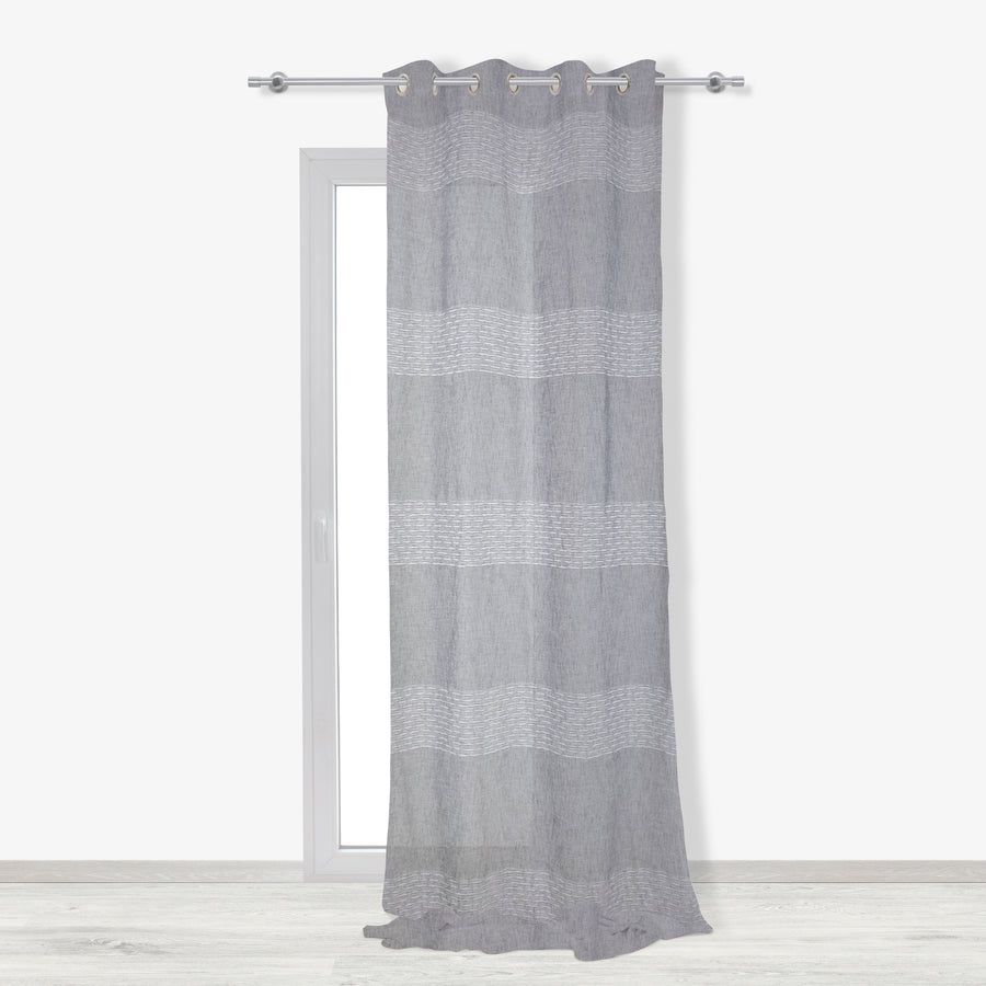 VIOLET GRAY FILTER CURTAIN 140X280CM WITH EYELETS