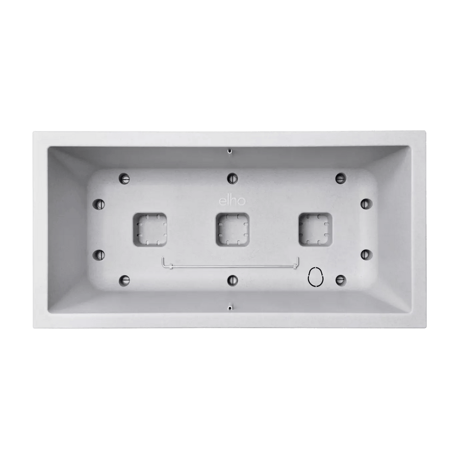 Bricocenter VASE VIVO NEXT LONG 60 CONCRETE, WITH WHEELS AND WATER RESERVE