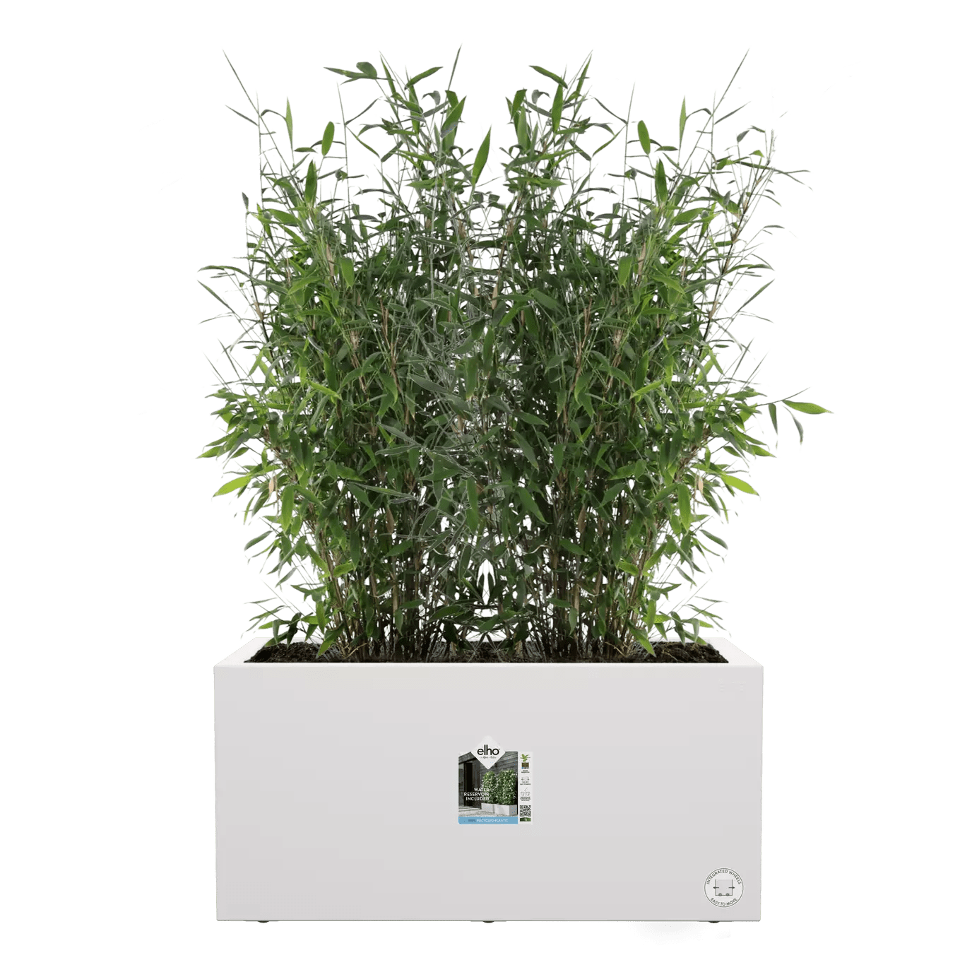 Bricocenter VASO VIVO NEXT LONG 60 BIANCO, CON RUOTE E RISERVA D'ACQUA