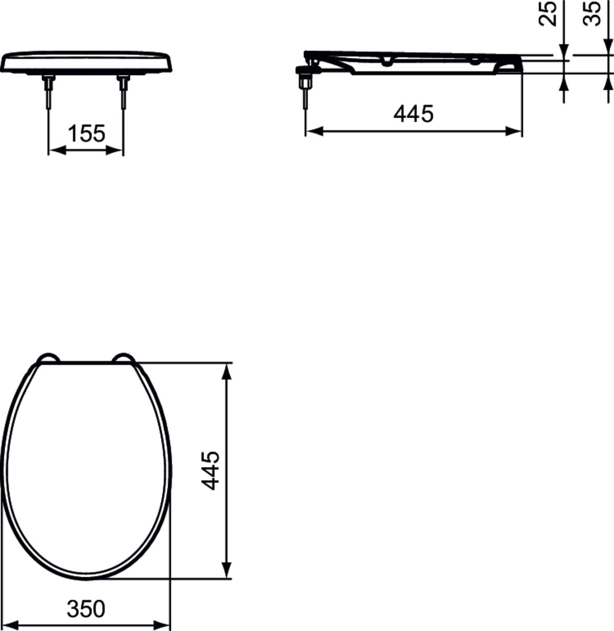 Alpha toilet seat, white, EU