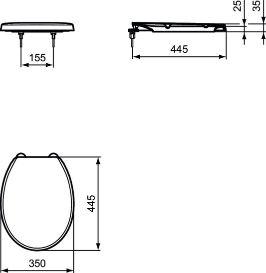Alpha toilet seat, white, EU