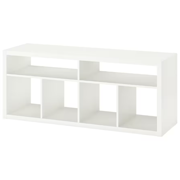 KALLAX tv bench with underframe, white, 147x39x78 cm - IKEA