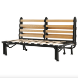 LYCKSELE two-seat sofa-bed frame, black, 142x87x100 cm