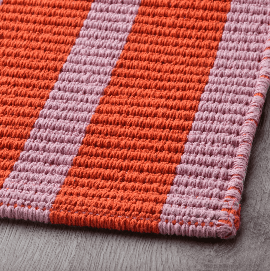 Ikea VÄGSKYLT - Rug, flatwoven, pink/orange, 80x150 cm