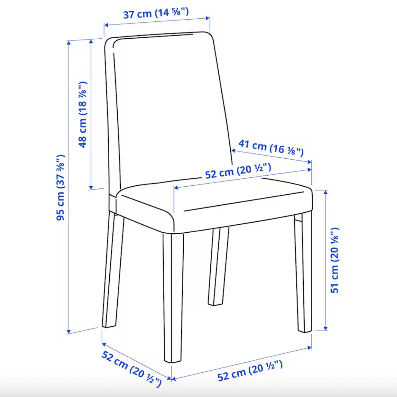 Ikea BERGMUND - Chair frame, oak effect