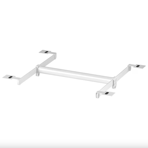 HJÄLPA clth rail+2 susp rail+2 pck fitting, adjustable/white, 30-47x40 cm