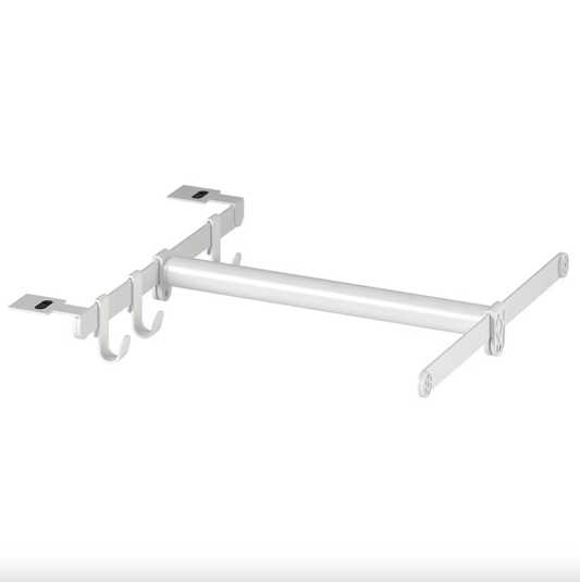 Ikea HJÄLPA - Clt rail+2 susp r+3 hks+1p fitt mnt, adjustable/white, 30-47x40 cm