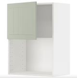METOD wall cabinet for microwave oven, white/Stensund light green, 60x80 cm