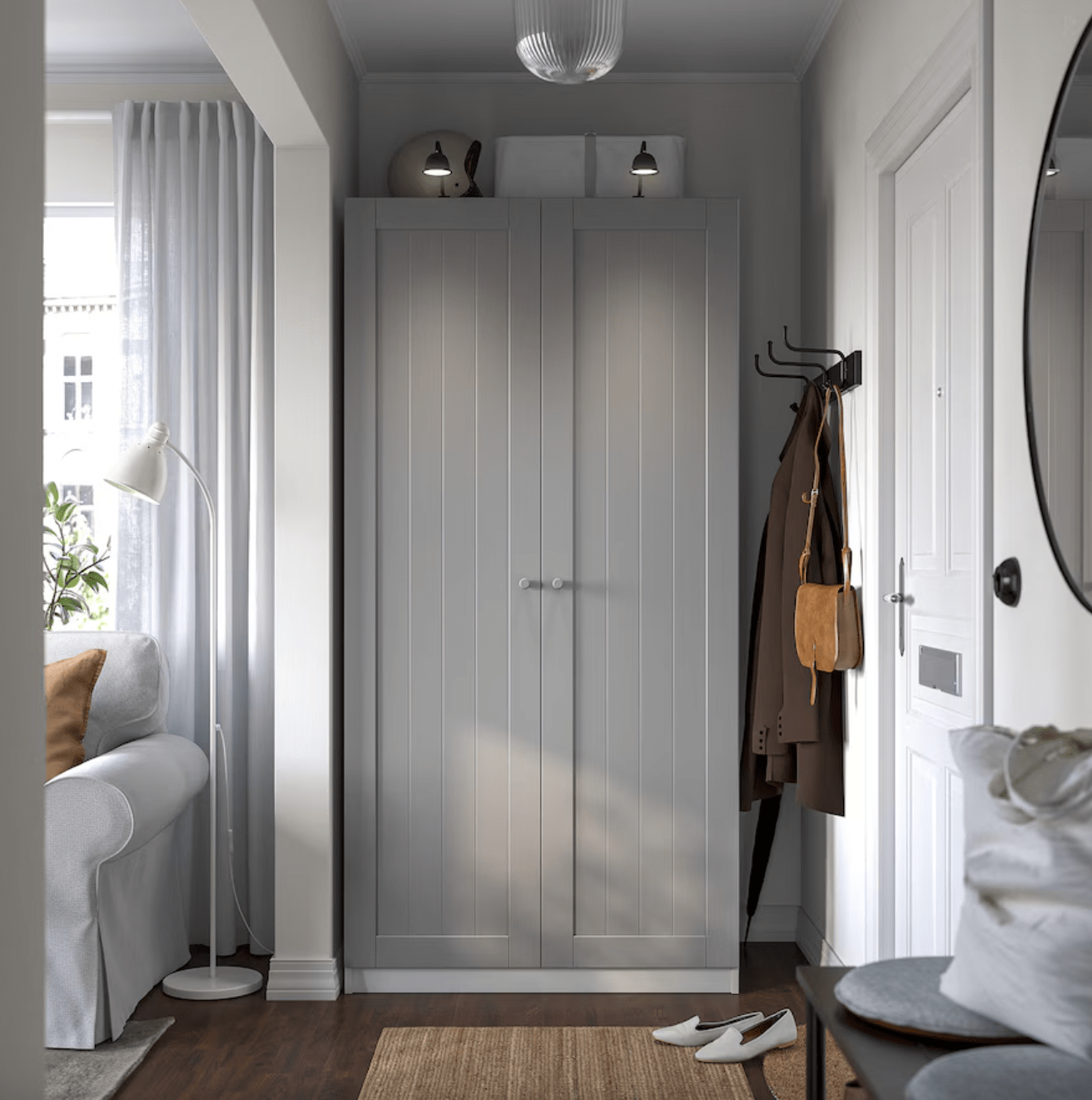 Ikea PAX / GULLABERG - Wardrobe combination, white/grey,100x60x201 cm