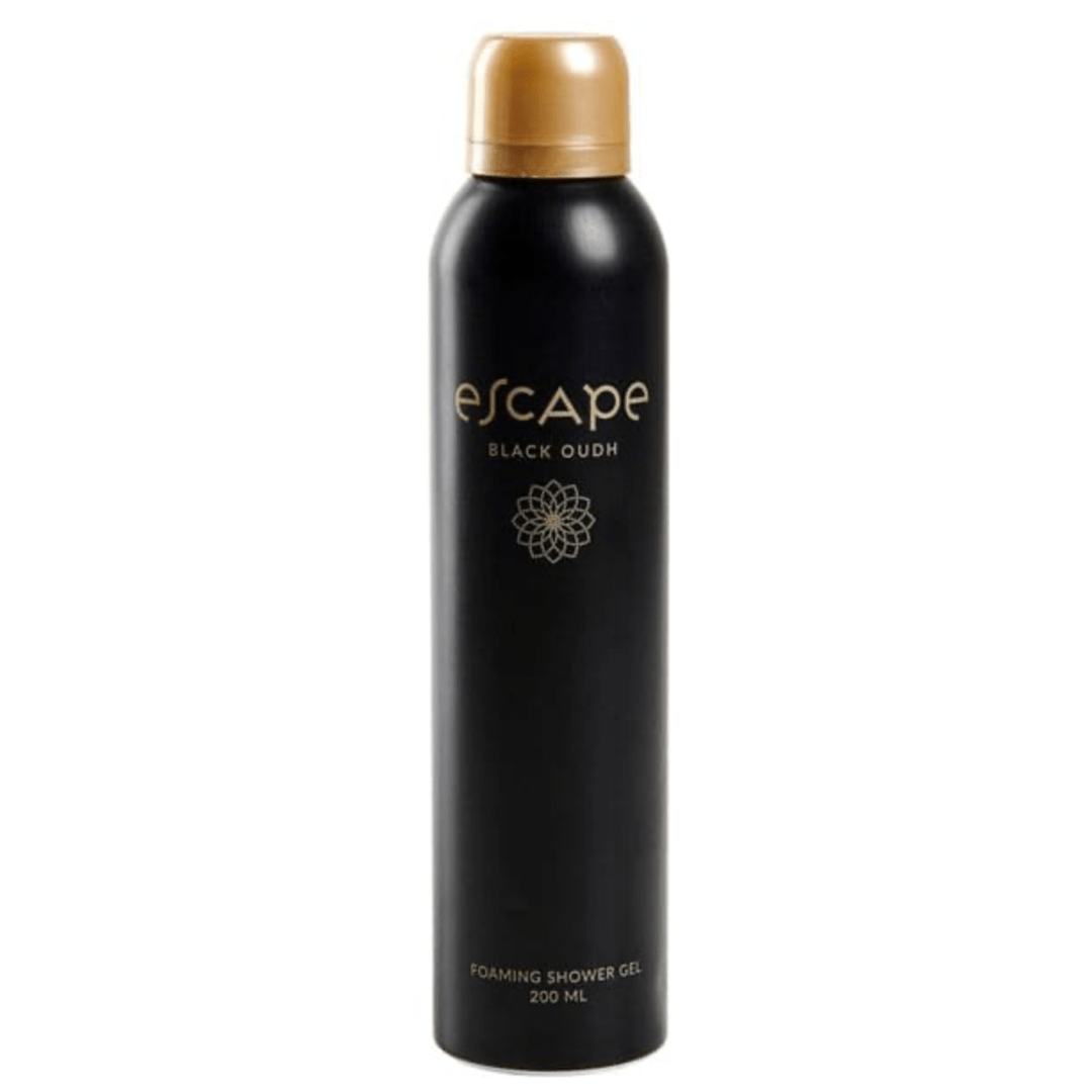 Casa ESCAPE BLACK OUDH Shower gel in a black bottle,