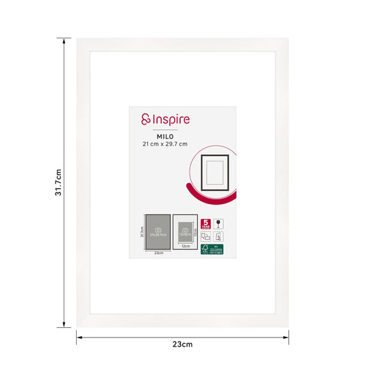 Milo frame, 21x29.7 cm, white wood