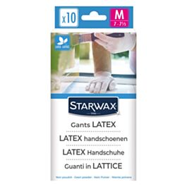 LATEX DISPOSABLE GLOVES 10 PCS TG M