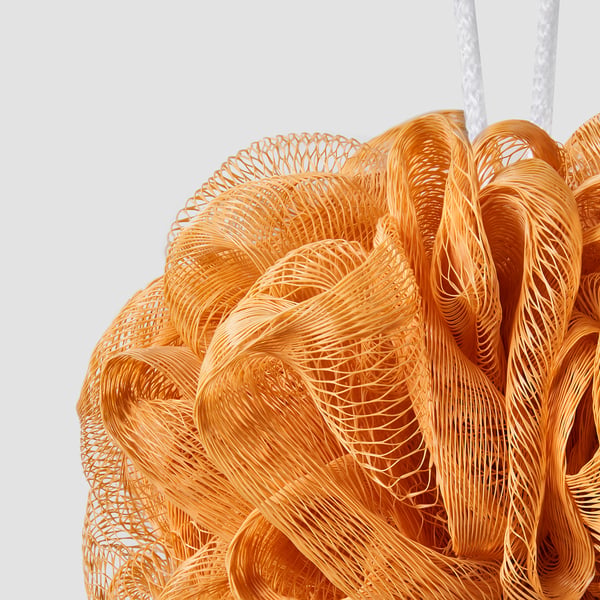 ÅBYÅN body puff, set of 3, orange/green/white