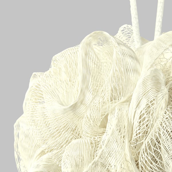 ÅBYÅN body puff, set of 3, orange/green/white